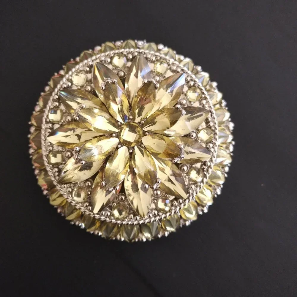 Lovely Z Gallerie Rhinestone Trinket Box